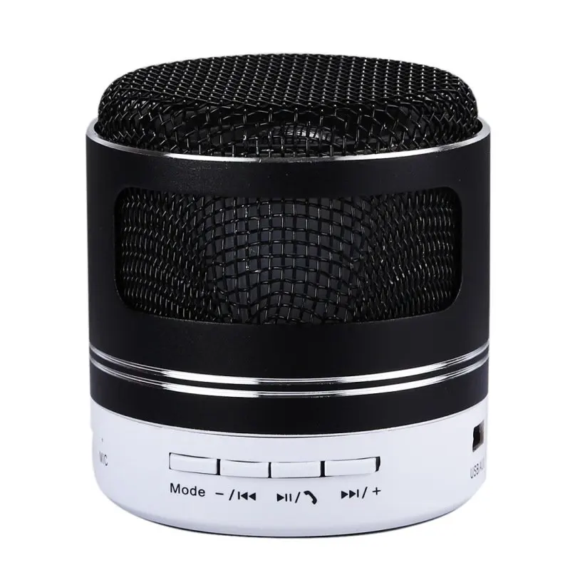black Мини портативный Bluetooth динамик альпинистский открытый для верховой езды сабвуфер динамик Поддержка TF карты AUX вход USB выход - Цвет: black