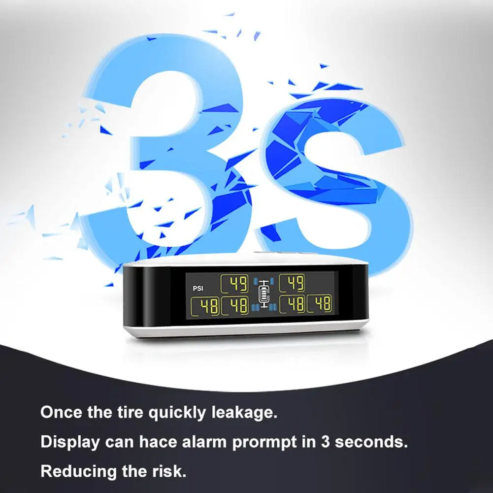 TPMS автомобильное беспроводное давление в шинах для RV система мониторинга шин 6 колес давление в шинах ЖК-монитор система с 6 внешними датчиками