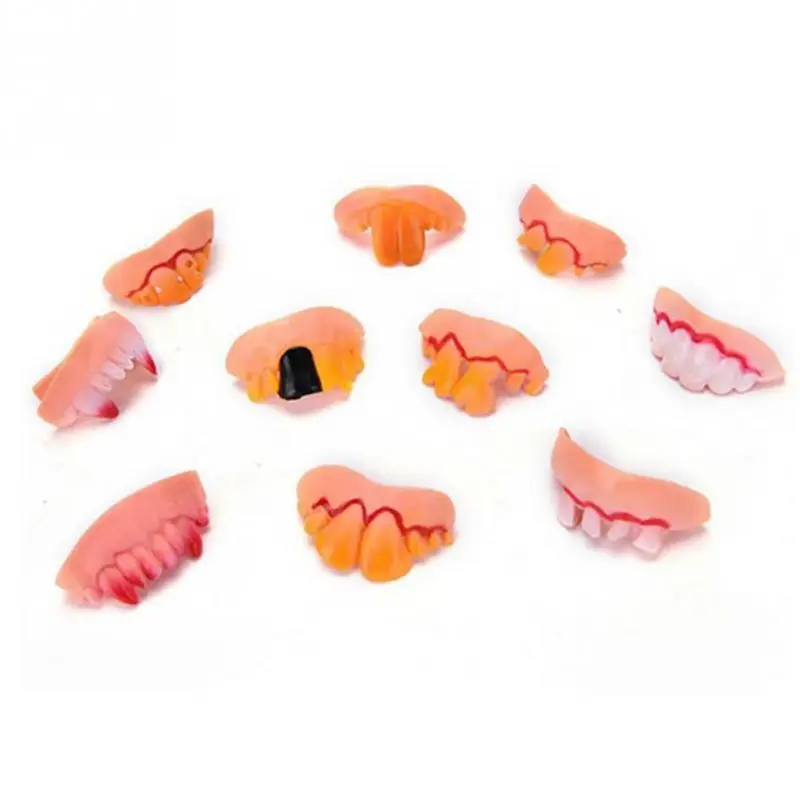 

Halloween DIY Holiday Party 1pc Decorative Toys Vampire Teeth Soft Rubber Clothing Props Teeth Dentures