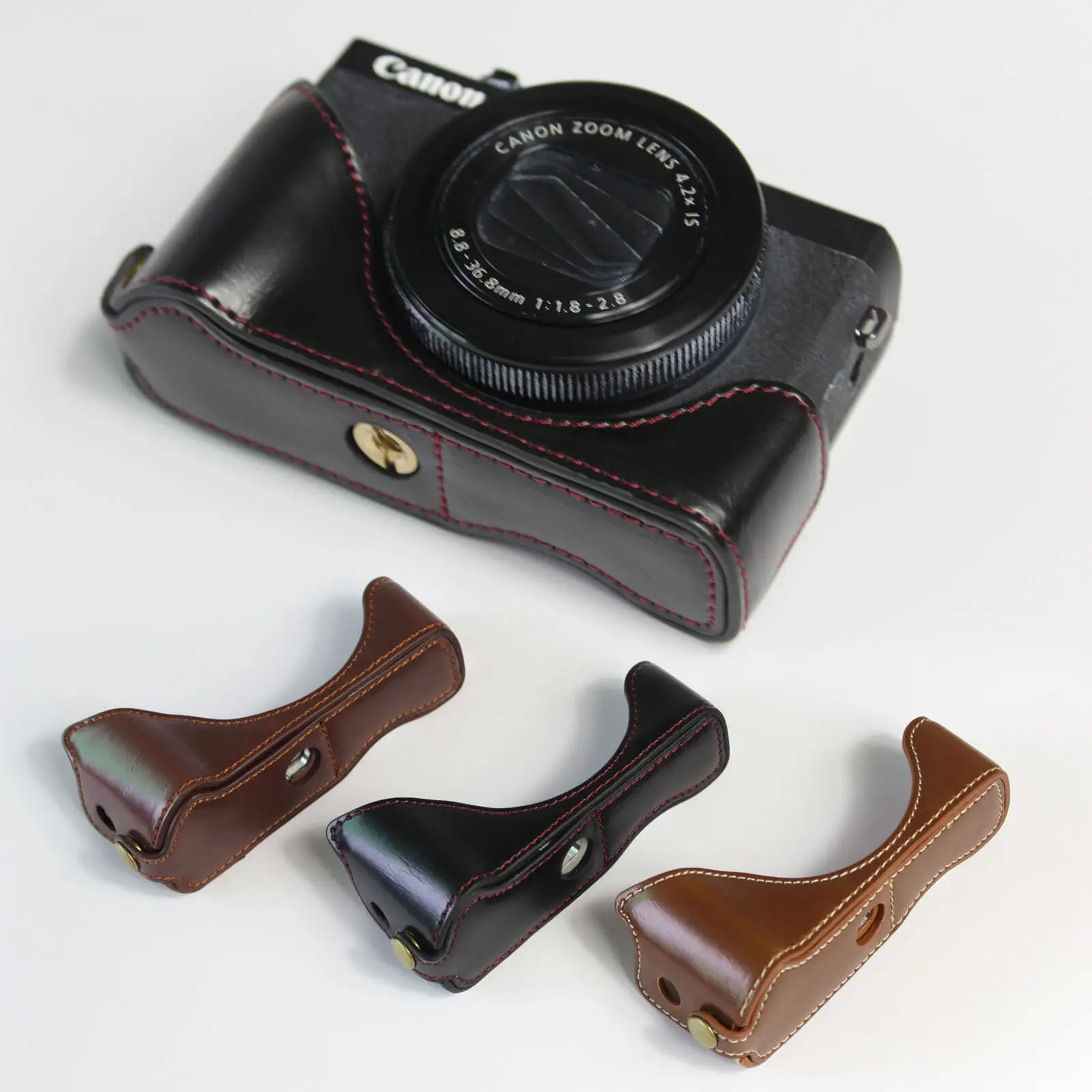 Gadget Place Brown Light Weight Leather Wrist Strap For Canon Powershot G7 X Mark Iii G5 Gadget Place Brown Light Weight Leather Wrist Strap For Canon Powershot G7 X Mark Iii G5
