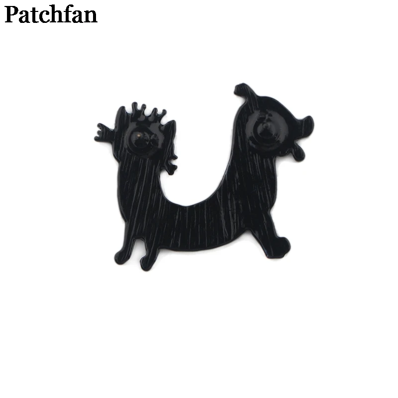 Patchfan Catdog цинк мультфильм булавки для мужчин женщин para рубашка Шарм пальто одежда рюкзак аксессуары медаль значки Броши A2267