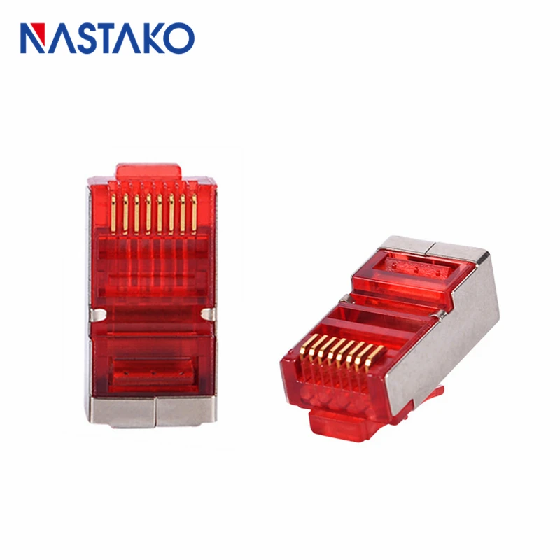 Разъем NASTAKO Cat5e Cat6 rj45 сетевой разъем cat6 металлические экранированные модульные