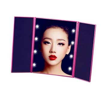 

LED Makeup Mirror Foldable Compact Make Up Hand Vanity Mirror With Lights Beauty Accessories Cosmetic Mirror