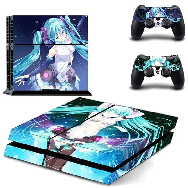 DPTM0057 Hatsune Miku PS 4 стикер игровая станция 4 наклейка s, наклейка для PS4 наклейка Pegatinas Adesivo для консоли playstation 4 и 2 контроллера - Цвет: DPTM0057