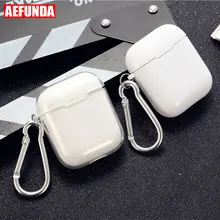 Прозрачный мягкий силиконовый чехол для Airpods беспроводные наушники TPU для Apple Air Pods 2 Наушники коробка анти-шок Защитная крышка