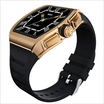 

M1 Smart Watch Men Heart Rate Monitor Sport Watch Gold 1.4inch IPS Alloy Case IP68 Waterproof Smartwatch For Android IOS Phone