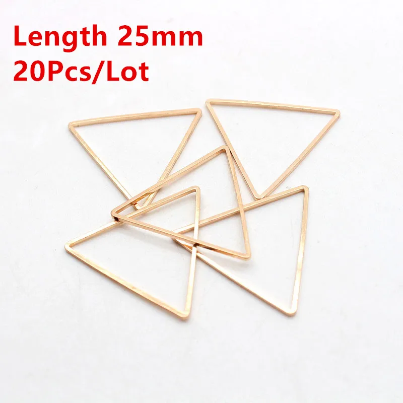 25mm kc triangle 20 шт./лот KC золотые кольца для DIY Изготовление сережек круглая серьга круга кулон ювелирные аксессуары фурнитура 20 мм 25 мм 35 мм 40 мм - Цвет: 25mm kc triangle