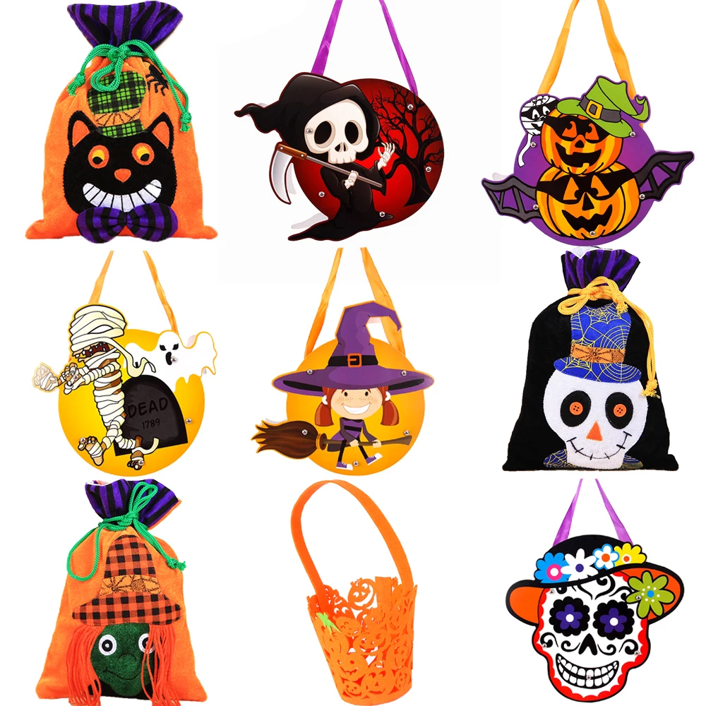 

1pcs Gift Bags with Double Drawstrings Candy Pouch Halloween Treat Bags/Handbag Pouch Trick or Treat Festival Party Favor
