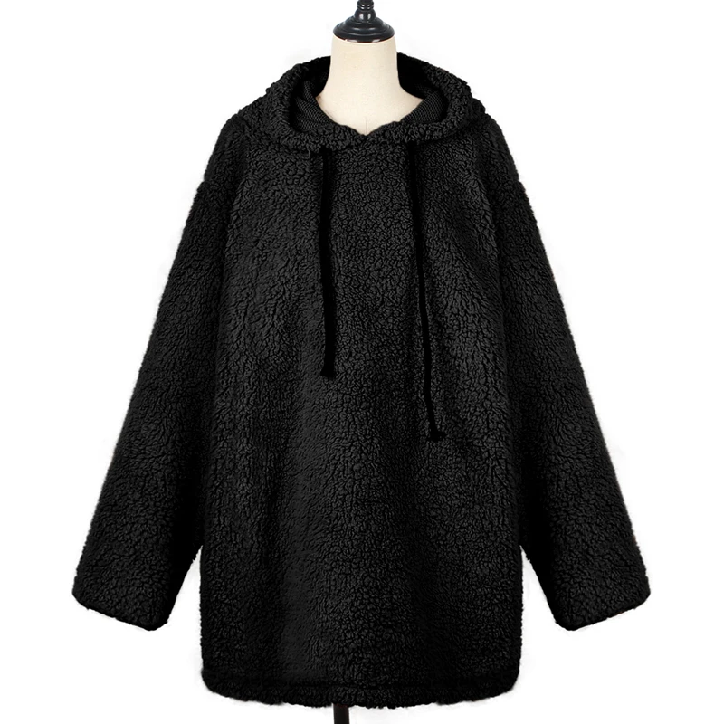 Женская толстовка, одноцветная, флисовая, для женщин, Sudadera Mujer, на шнурке, худи, длинная, толстовка, теплая, Moletom, новинка