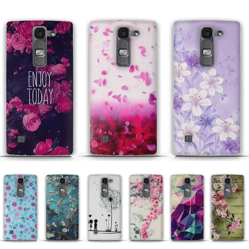 Красивый цветочный 3D рельефный Мягкий ТПУ чехол для LG Spirit 4G LTE H440Y H420 H422 H440N