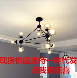 Люстра в американском стиле В индустриальном стиле, скандинавский креативный классный светильник для бара, ресторана, лампочка эдисона, Ностальгический ретро потолочный светильник