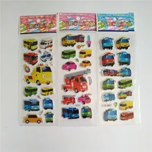 6 листов Tayo маленькие наклейки в виде автобуса аниме автобус тайо наклейка для детей ноутбук наклейка холодильник, скейтборд Doodle игрушка объемные наклейки
