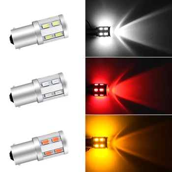 

2 pcs 1156 BA15S 12 SMD white 12V Samsung 5730 high power LED lamp p21w R5W rear brake car LED bulbs parking lights source