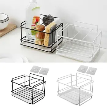 

Kitchen rag sponge dishwashing brush storage rack bathroom Bathroom shelf Organizer Storage Rack G9C5