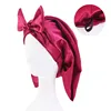 Ladies Long Oversized Elastic Satin Hair Accessories Cap Breathable Sleeping Hat Fashion Comfortable Satin Silk Hair Care Bonnet 5
