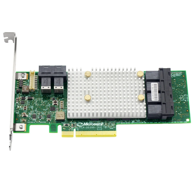 

Microsemi PMC Adaptec 3154-24I 2294700-R SFF8643*6 PCIe3.0 X8 12G 24Port Raid 0, 1, 5, 6, 10, 50, 60, 1 ADM, and 10 ADM 4g cach