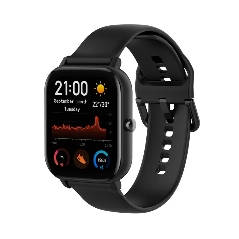 100 шт силиконовый ремешок для наручных часов для Xiaomi Huami Amazfit GTS/GTR 42 мм/Bip Lite Смарт-часы браслет ремешок Красочные заменить