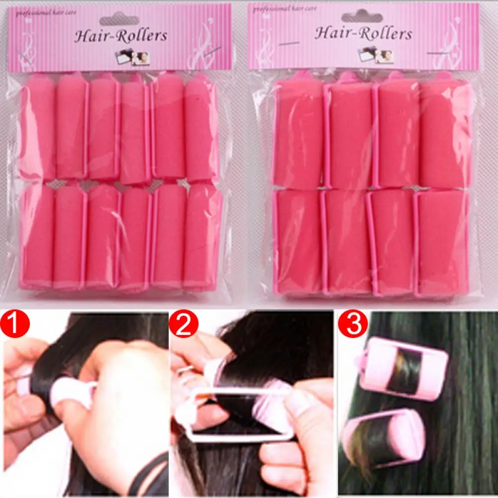 

12Pcs Magic Sponge Foam Cushion Hair Styling Rollers Curlers Twist Tool