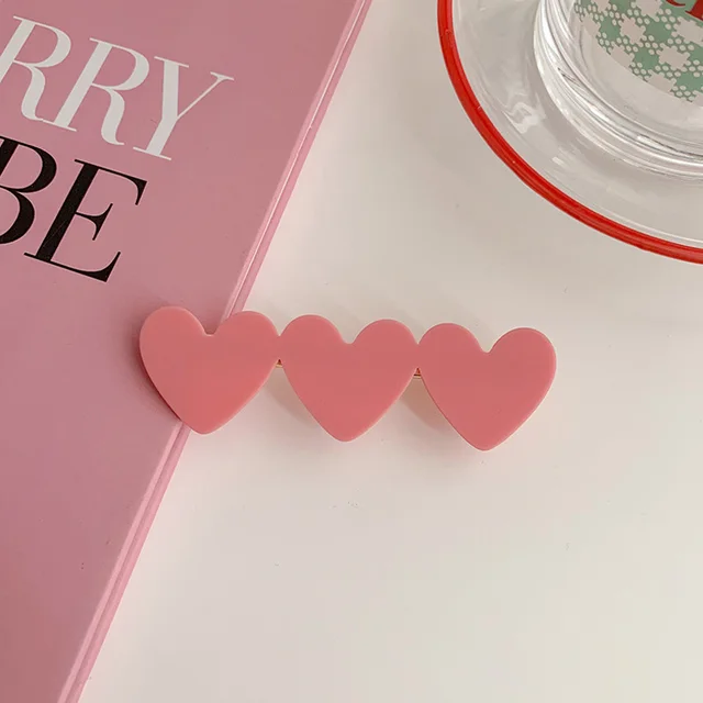 Korean Style Hollow Love Heart Hairpin Barrettes Sweet Hair Clips For Woman Girl Fashion Hair Accessories Styling Tools B1