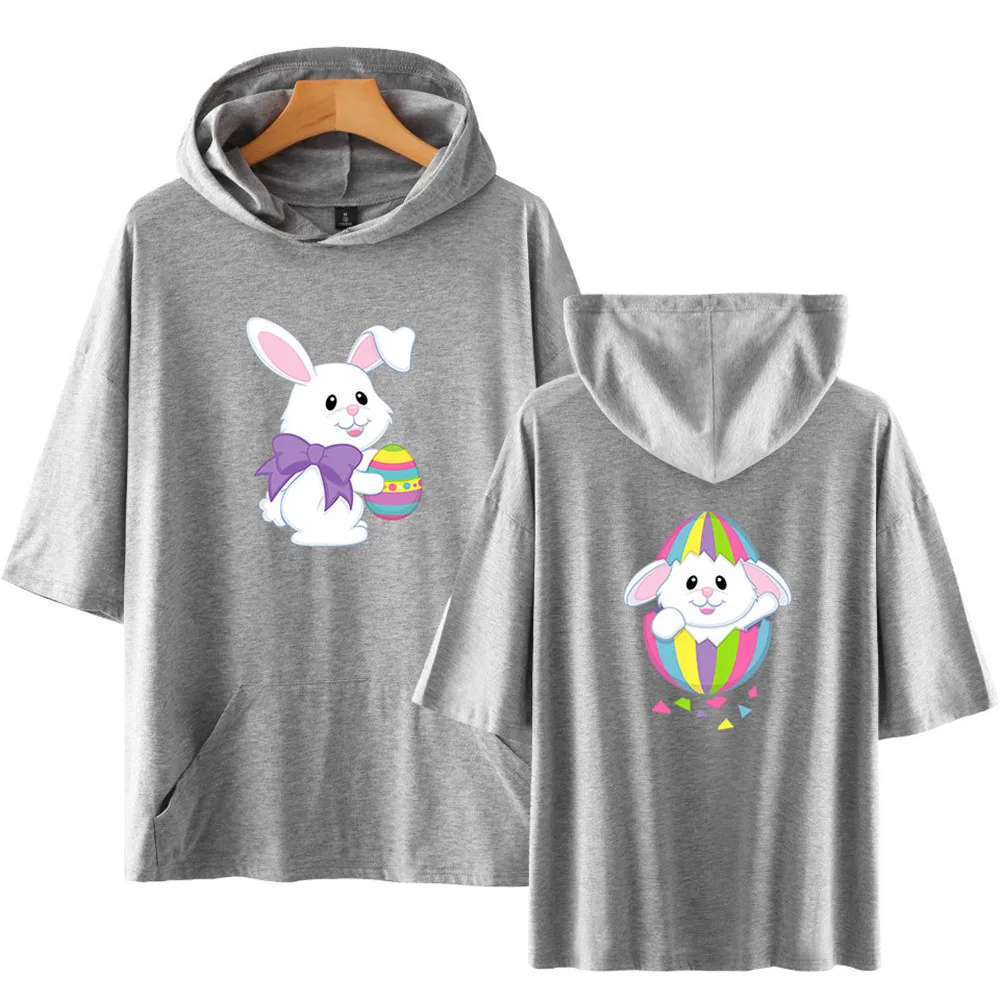 

Easter Day T Shirt Men Women T-shirt Cosplay Rabbit Print Men Women Hooded Tops Casual Top Girls Fashion Streetwear