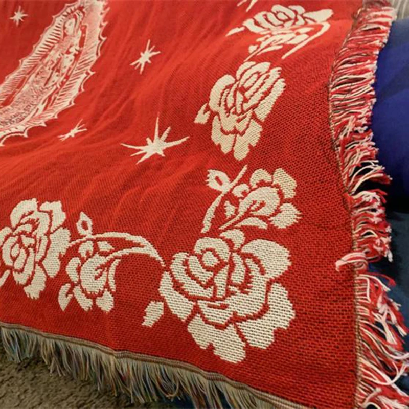 

Custom Virgin Mary Pattern Throw Blanket Sofa Cobertor Hanging Tapestry for Chair Sofa Bed Cover Plane Travel 125x150/150x210cm
