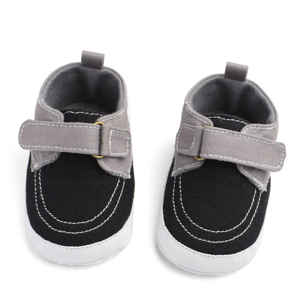 Малыша Одежда для детей; малышей; девочек мальчиков милый холст, первые шаги на застежке-липучке повседневная обувь на застежке-липучке; женская парусиновая обувь на резиновой подошве, удобные детские туфли