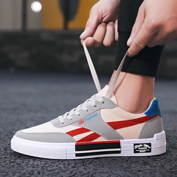 

2020 new spring low-top 39-44 canvas shoes breathable trend Light casual urban fashion shoes men's shoes sports shoes tennis