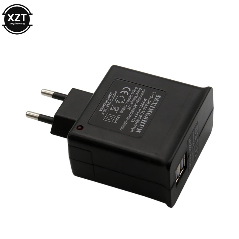 1000MA двойной USB автомобильный прикуриватель 220 В до 12 В AC/DC настенный адаптер разъема конвертер ЕС вилка
