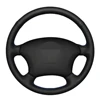 Car Steering Wheel Cover DIY Hand-stitched Black Artificial Leather For Toyota Land Cruiser Prado 120 2004-2009 Land Cruise ► Photo 1/6