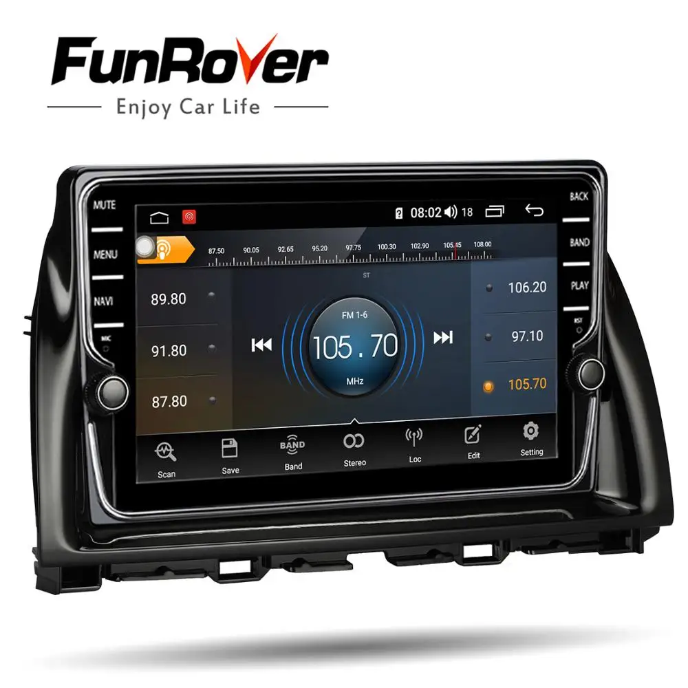 Funrover 2 din 8 ядер android 9 0 автомобильный dvd мультимедийный плеер для Mazda CX 5 2013 2016 Радио