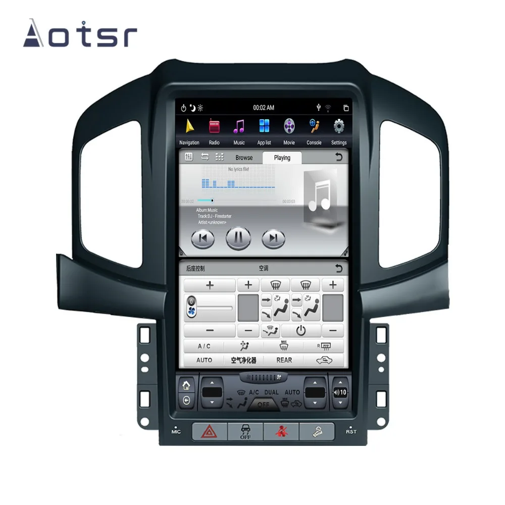 Cheap Android 8.1 4G+64GB Tesla style Car GPS Navigation DVD Player For Chevrolet Captiva 2013-2017 Auto stereo multimedia player unit 9