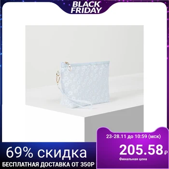 

PVC cosmetic case, zipped compartment, with handle, matt blue