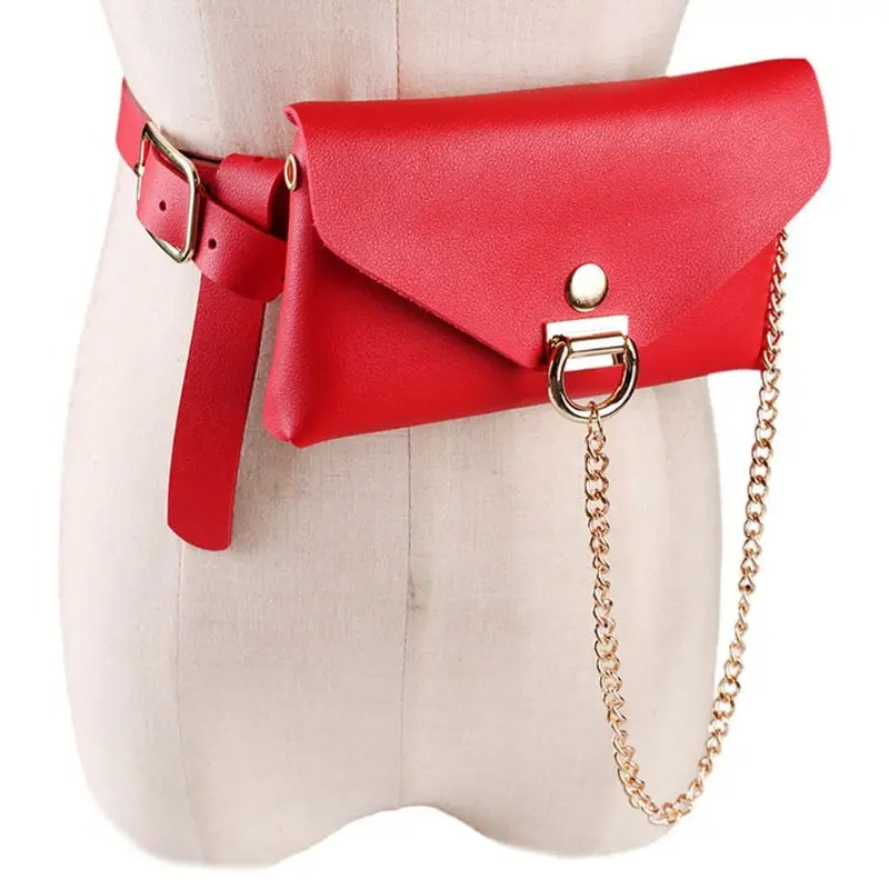 Модные женские Змеиный узор кожаный поясной ремень поясная сумка на плечо с цепью телефон кошелек для девочек женщин