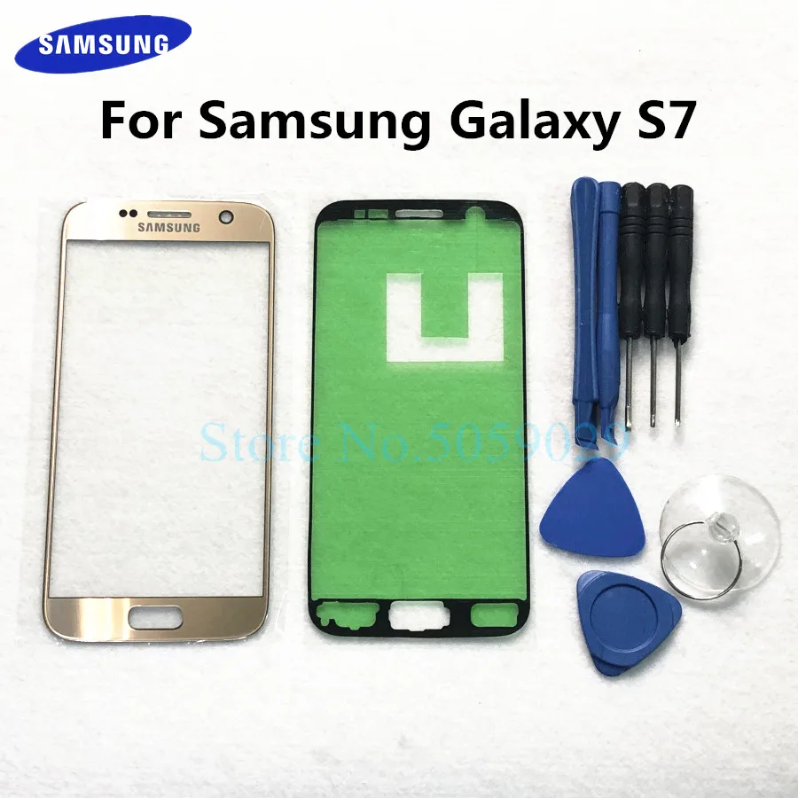 

Replacement External Glass For Samsung Galaxy S7 G930 SM-G930F G930FD LCD Display Touch Screen Front Outer Glass Lens +Tools