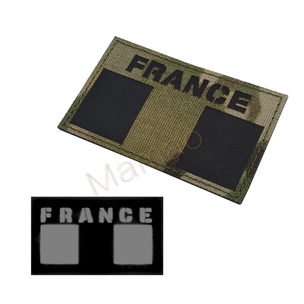 CP камуфляж светоотражающий позывной армейский Тактический лазерный резак Французский флаг патч французский Мультикам военный боевой патч значок