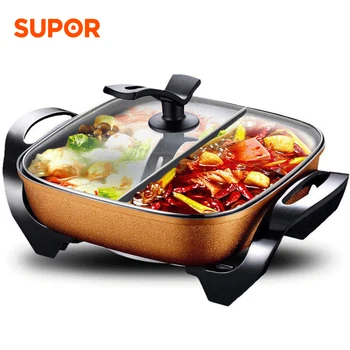 

5L Electric Hot Pot Household Multifunctional Electric Cooker 2 Independent Pot Non-stick Hotpot Soup Maker Cooking Appliances