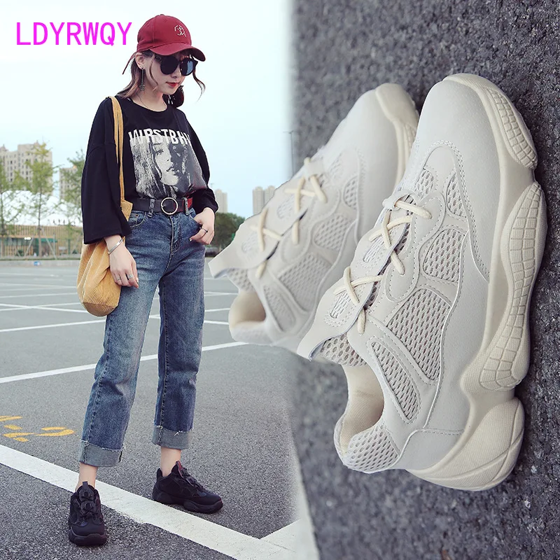 

New wild mesh Plastic Canvas Mesh (Air mesh) Casual Lace-Up Round ToeCasual shoes