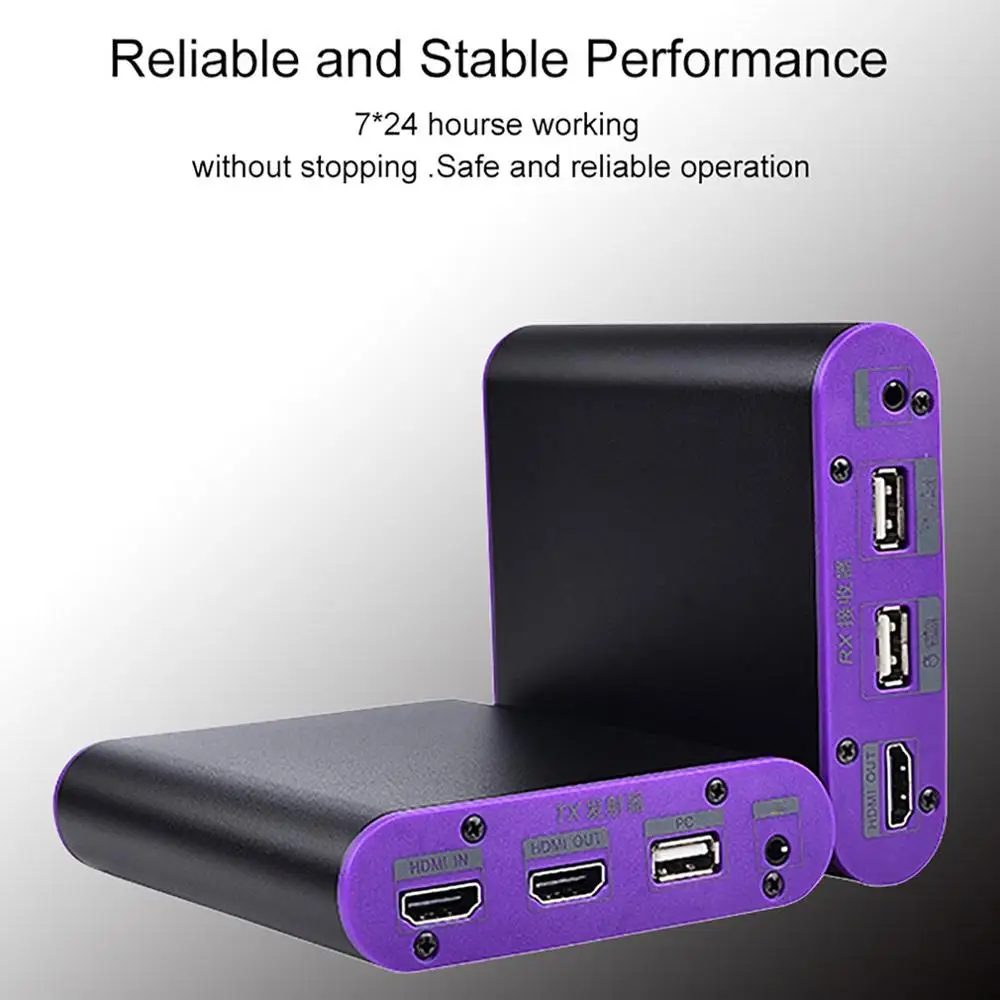 

CAT872KVM HDMI Transmitter Receiver Extender Ethernet Over cat5e/6/7 For Deep color 3D EDID Dobly DTS