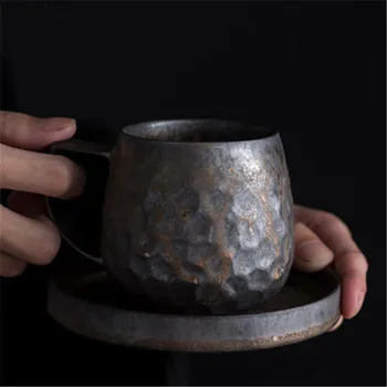 

300ML Ceramic Cup Household Mug Creative Gilt Coffee Cup Milk Large Cups Mug Set Coffee Cup Ceramic mk62