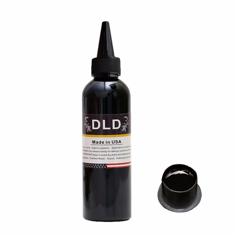 DLD 230 ML/Bottle Airbrush Ink Black/Red/Blue/Tattoo Color for Body Paint Temporary Tattoo Ink Pigment Body Art Color _TA099-1