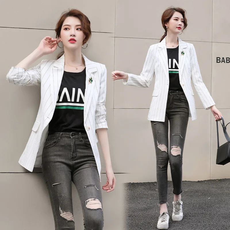 

New Style CHIC Small Suit Coat Women's British-Style Autumn WOMEN'S Dress Loose-Fit Leisure Suit