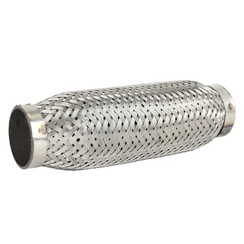 

uxcell Car Exhaust Flex Pipe 45/65x200mm 51x100mm Stainless Steel Braid Pipe Joint Repair Tube