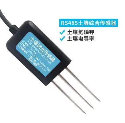 Soil Moisture Sensor Temperature and Humidity Detector Conductivity EC Salt Soil Tester Moisture Content Transmitter 