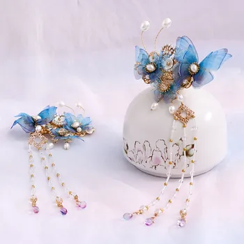 

FORSEVEN Retro Flower Tassels Hair Pin Vintage Headdress Hair Clip Romantic Hairpin Chinese Style Hair Jewelry Accessories JL