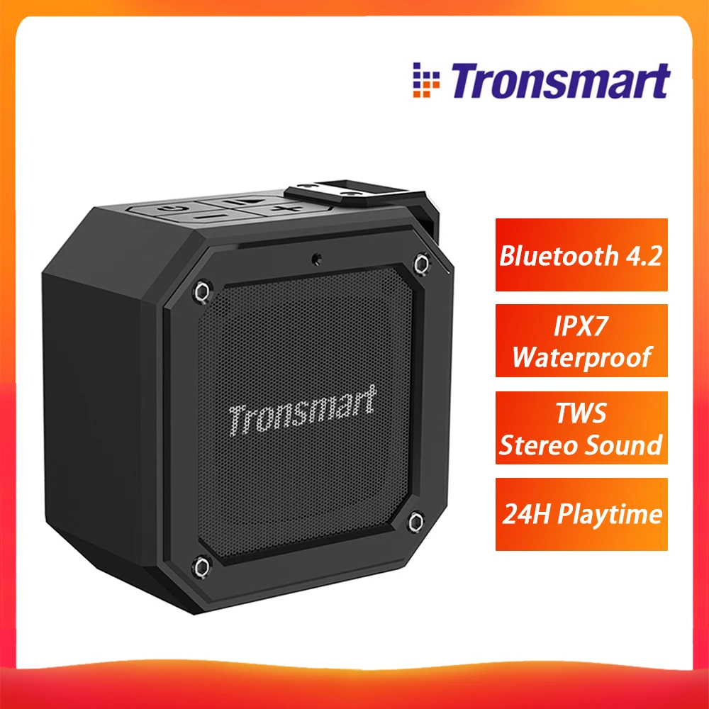 

Tronsmart Element Groove (Force Mini) IPX7 Waterproof Bluetooth Speaker Portable BT4.2 Speaker TWS Stereo Sound Wireless Speaker