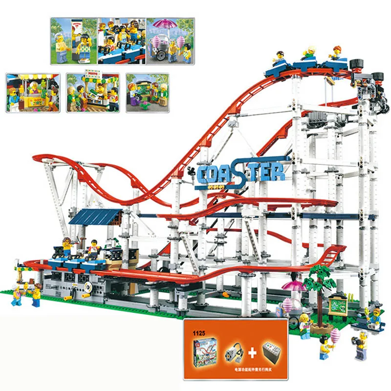 

In Stock Creator Expert Roller Coaster Technic Set Buidling Blocks Bricks Lepining 10261 15039 Christmas Gift Toy