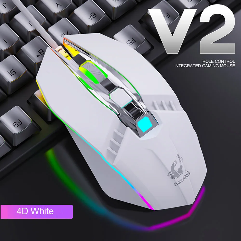 Игровая мышь V2 1800 dpi светодиодный 4 кнопки USB Проводная игровая Механическая мышь Мыши Компьютер для ПК и Mac Overwatch Прямая поставка#35