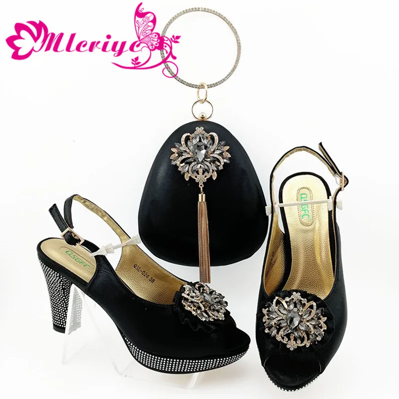 

New Arrival African Shoes and Bag Set for Party Italian Women Comfy Platform Sandal Shoes African Shoe and Bags Women Italian