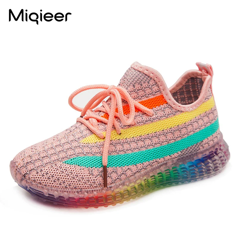 New Children Sneakers for Boys Girls Sport Shoes Soft Bottom Non-slip  Casual Kids Shoes Fashion Rainbow Breathable Baby Shoes