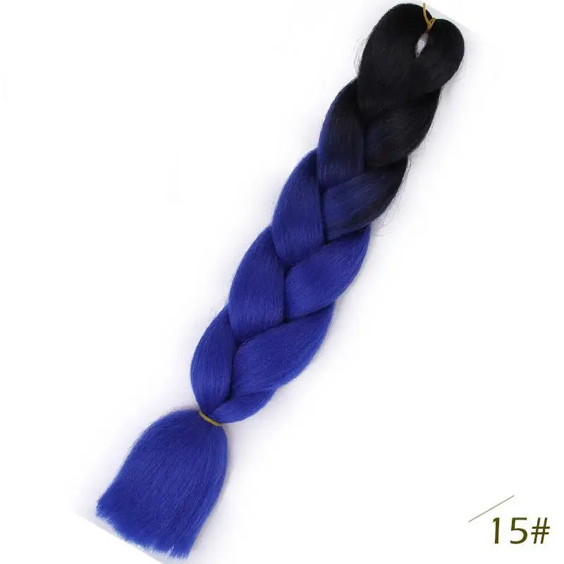 #6 Весна Солнечный свет 24 ''синтетические огромные косички волос Длинные косички пряди Омбре крючком косички волос для женщин розовый серый - Цвет: #6